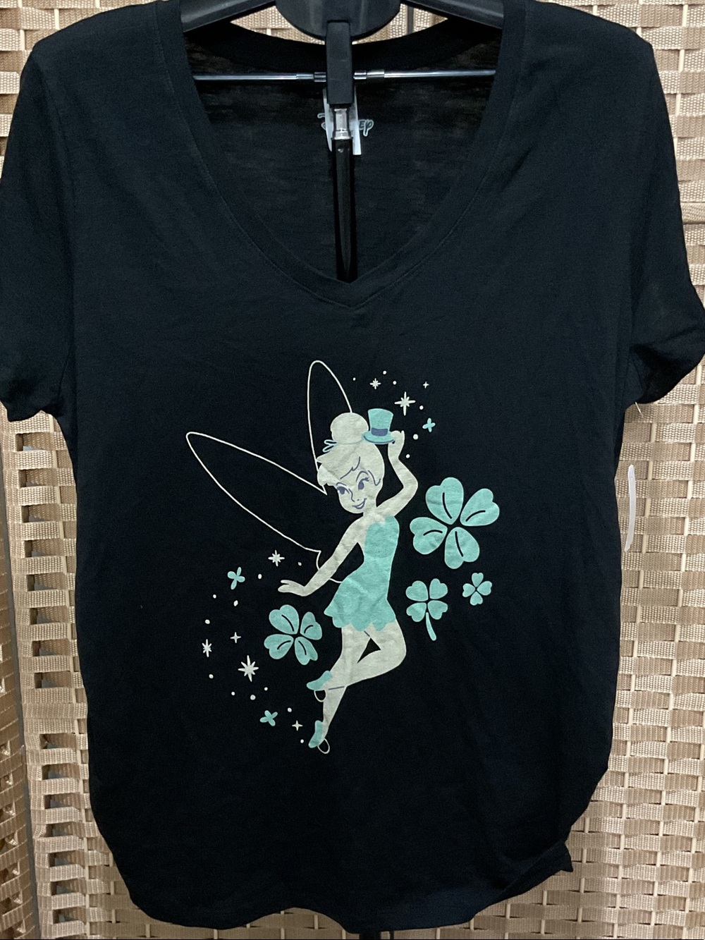 Women’s Disney Black Tinkerbell Maternity Shirt - L